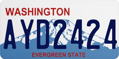 WA license plate AYD2424