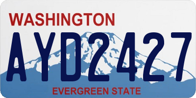 WA license plate AYD2427