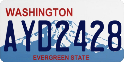 WA license plate AYD2428