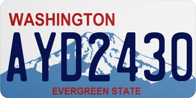 WA license plate AYD2430