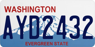 WA license plate AYD2432