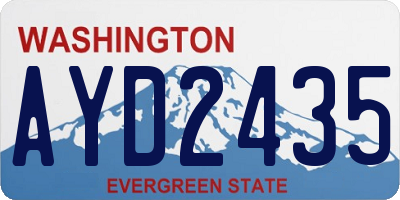 WA license plate AYD2435