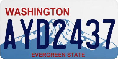 WA license plate AYD2437