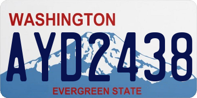 WA license plate AYD2438