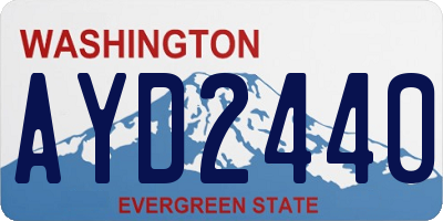 WA license plate AYD2440