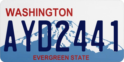 WA license plate AYD2441