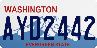 WA license plate AYD2442