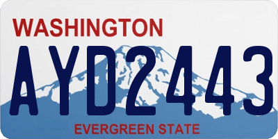 WA license plate AYD2443