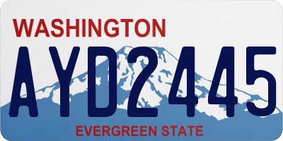 WA license plate AYD2445