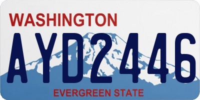 WA license plate AYD2446