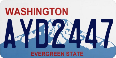 WA license plate AYD2447