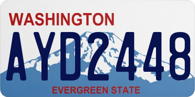 WA license plate AYD2448