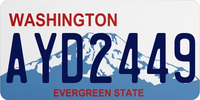 WA license plate AYD2449