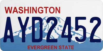 WA license plate AYD2452