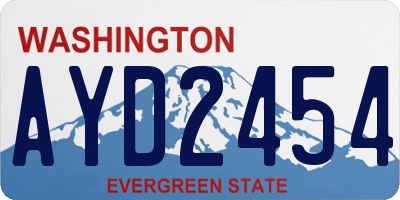 WA license plate AYD2454