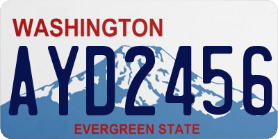 WA license plate AYD2456