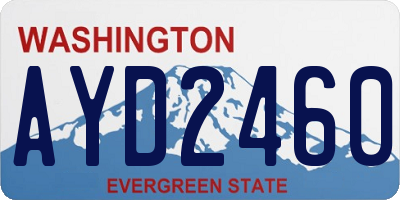WA license plate AYD2460
