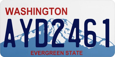 WA license plate AYD2461