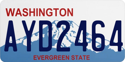 WA license plate AYD2464