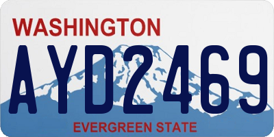 WA license plate AYD2469