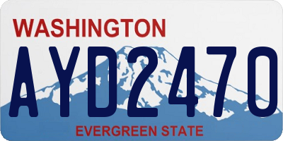 WA license plate AYD2470