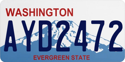 WA license plate AYD2472