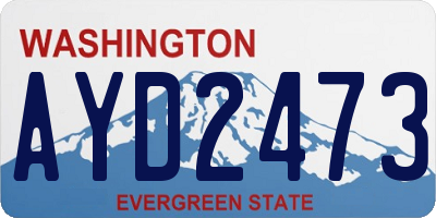 WA license plate AYD2473