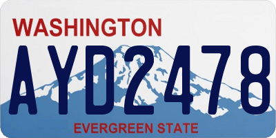 WA license plate AYD2478