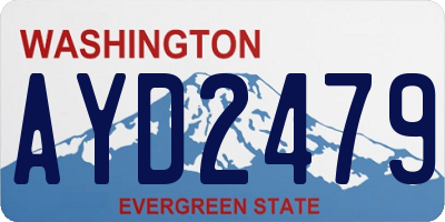 WA license plate AYD2479
