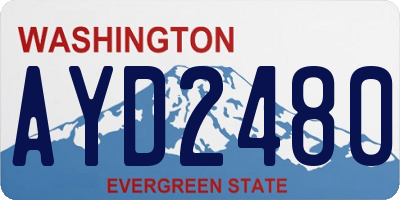 WA license plate AYD2480