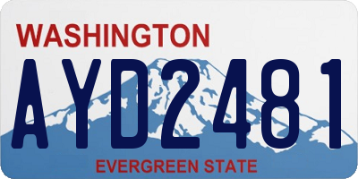 WA license plate AYD2481