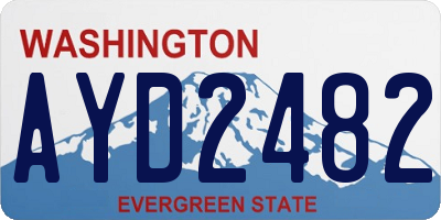 WA license plate AYD2482