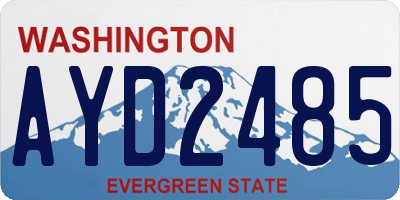 WA license plate AYD2485