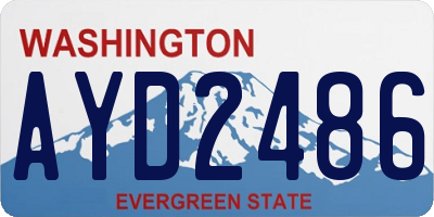 WA license plate AYD2486