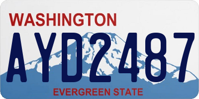 WA license plate AYD2487