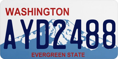 WA license plate AYD2488