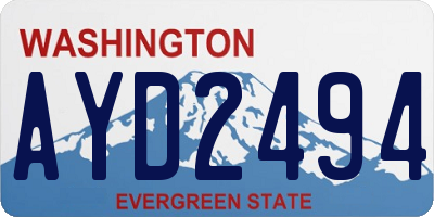 WA license plate AYD2494