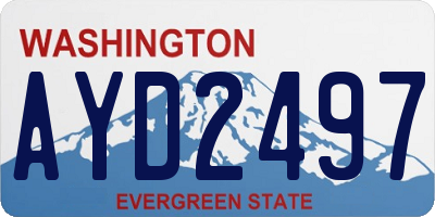 WA license plate AYD2497
