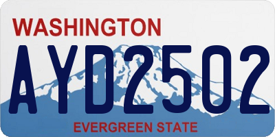 WA license plate AYD2502