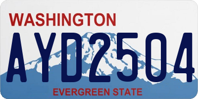 WA license plate AYD2504
