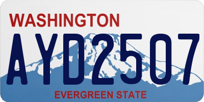 WA license plate AYD2507