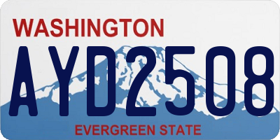WA license plate AYD2508