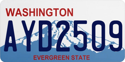 WA license plate AYD2509