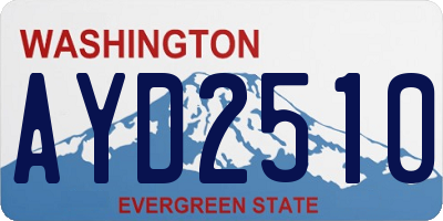 WA license plate AYD2510