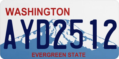 WA license plate AYD2512