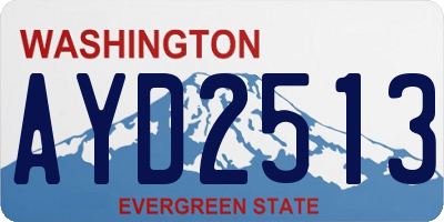 WA license plate AYD2513