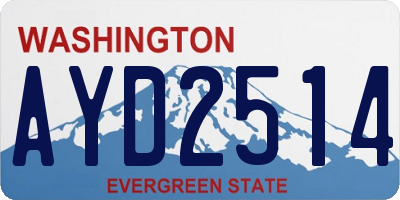 WA license plate AYD2514