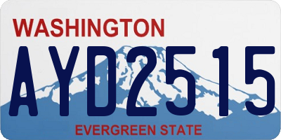 WA license plate AYD2515