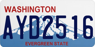 WA license plate AYD2516