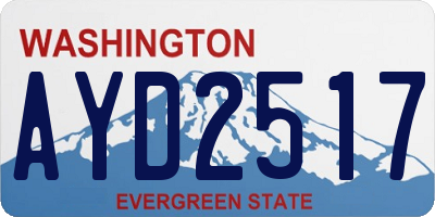 WA license plate AYD2517
